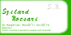 szilard mocsari business card